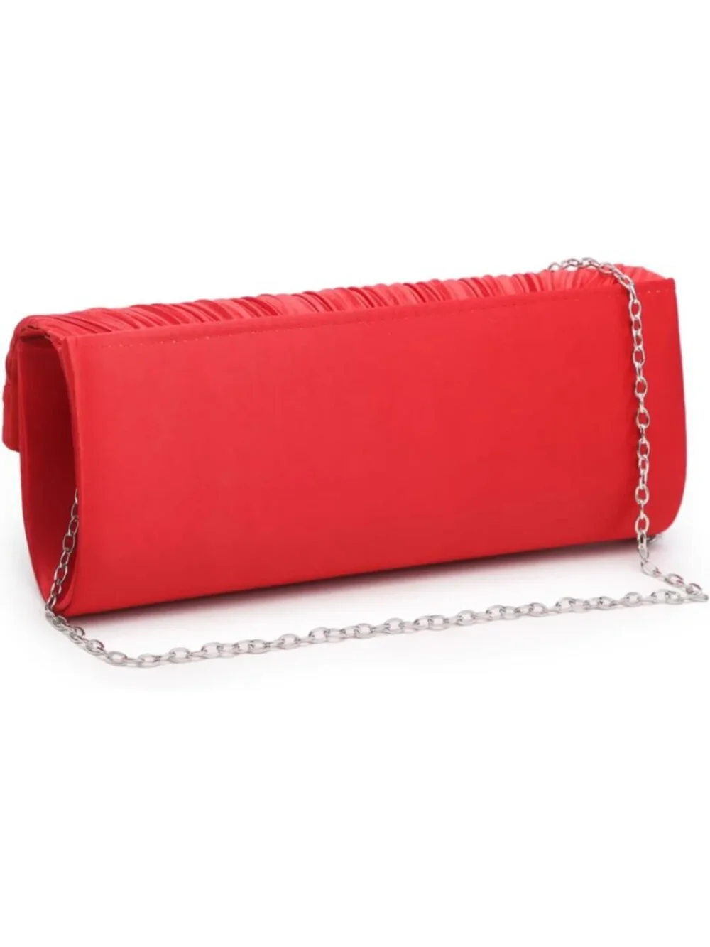 Women's Red Rhinestone Evening Clutch Purse Formal Hand Bag Prom Party Bag